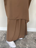 One Size 3 Piece Taupe Jilbab