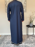 Premium Men’s Navy Blue Emirati Thobe