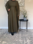 Olive Green Butterfly Abaya