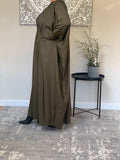 Olive Green Butterfly Abaya