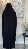 One Size 3 Piece Black Jilbab