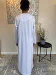 Boys White Omani Thobe Jubbah