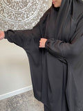 One Size 3 Piece Black Jilbab