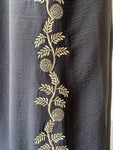 Premium Slate Grey Embroidered Open Abaya