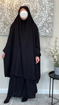 One Size 3 Piece Black Jilbab