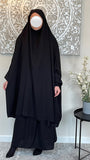 One Size 3 Piece Black Jilbab